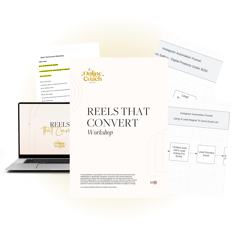 Reels That Convert - A 2 Hour Workshop Experience teaching you how to create reeks that make money!