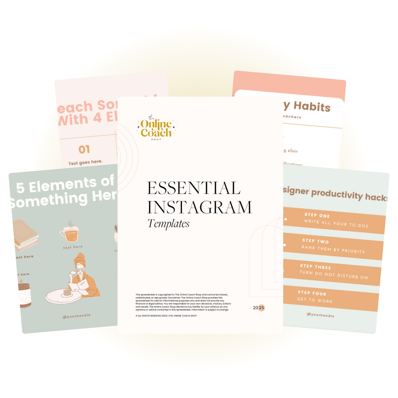 Essential Instagram Templates - 30+ Canva templates - Drag & Drop - Fill in the Blanks