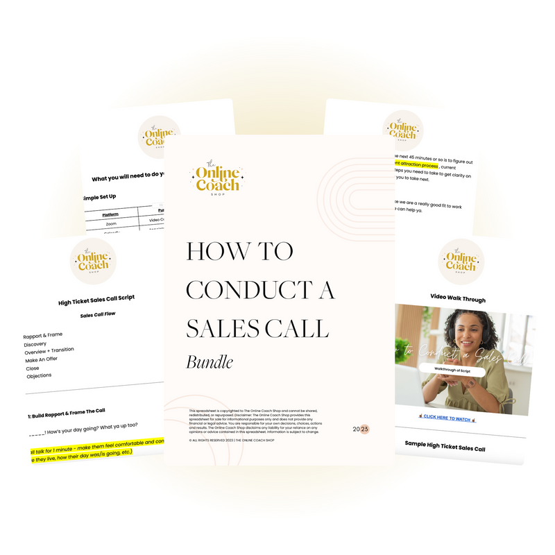 How to Conduct a Sales Call - Bundle - Tutorial Video, Sales Call Script, Sample Sales Call Audio + Tech List