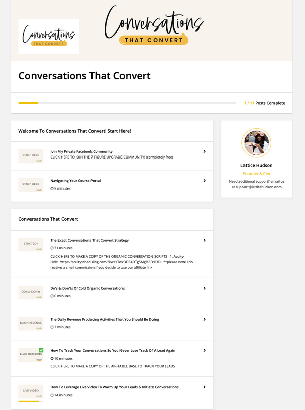 Conversations That Convert™ - Use Organic Marketing to Close 1:1 Clients - Step by Step Process