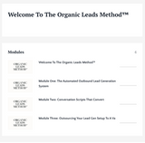 Organic Leads Method - 4 Part Course - Organic Marketing Launch Plan