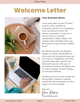 Welcome Guide/Onboarding Packet - Canva Template - Drag & Drop Photos - Fill in blanks - 37 Page Templates to Customize